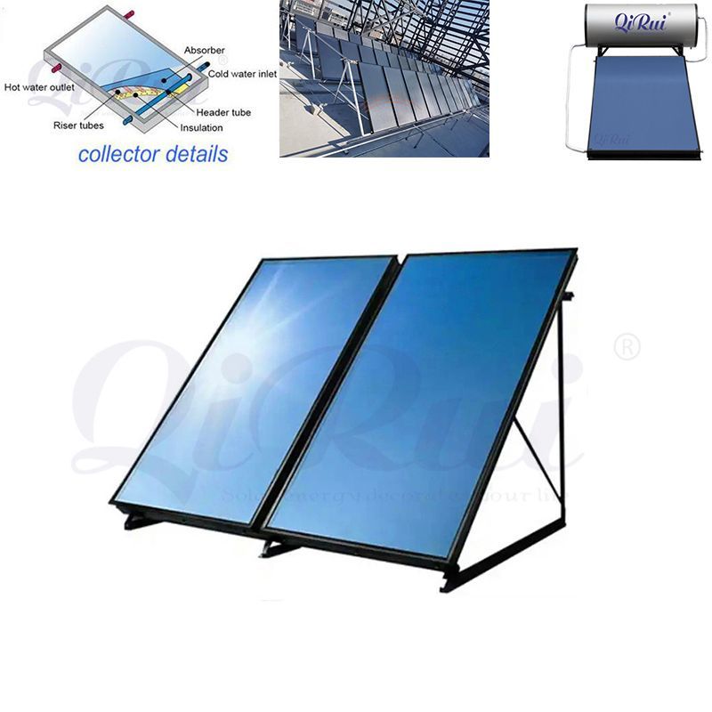 2/2.5/3 M² Black Chrome Coated Flat Plate Solar Hot Water Collector Panel